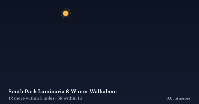 Map of South Park Luminaria & Winter Walkabout and the 38 other Christmas light displays within 15 miles