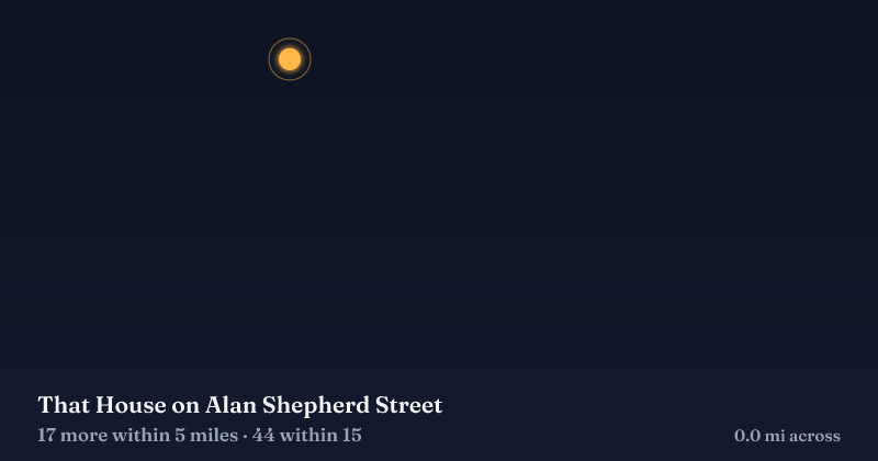 Map of That House on Alan Shepherd Street and the 44 other Christmas light displays within 15 miles